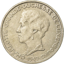 Coin, Luxembourg, Charlotte, 5 Francs, 1949, AU(50-53), Copper-nickel, KM:50