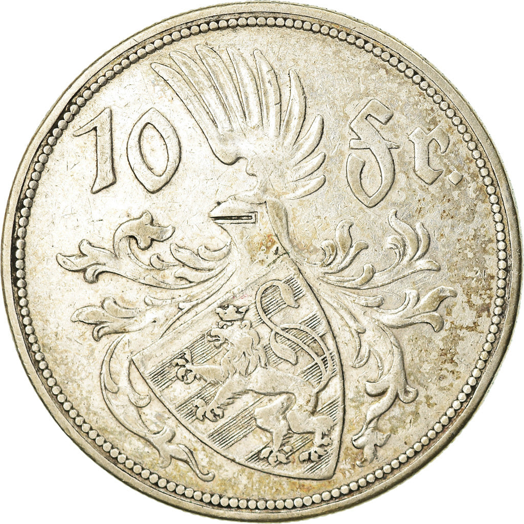 Coin, Luxembourg, Charlotte, 10 Francs, 1929, EF(40-45), Silver, KM:39