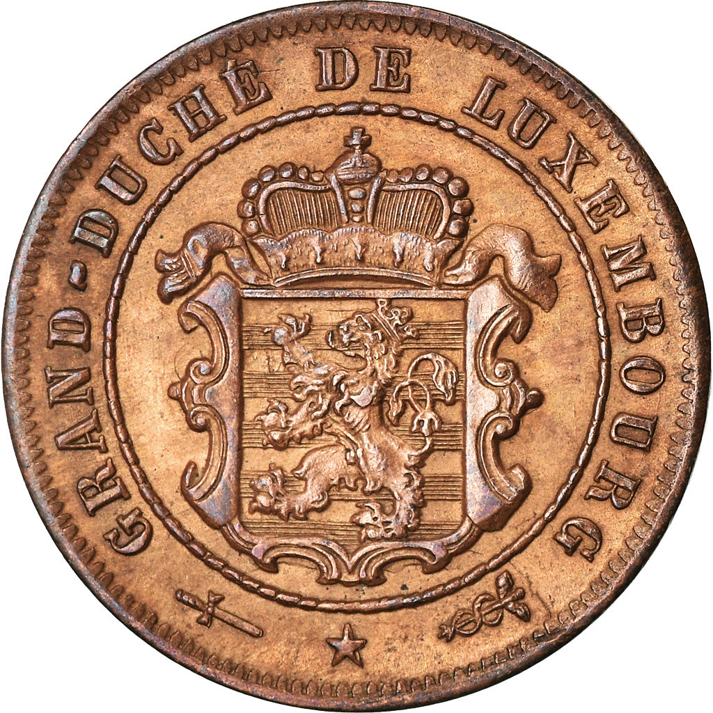 Coin, Luxembourg, William III, 2-1/2 Centimes, 1901, Utrecht, EF(40-45), Bronze