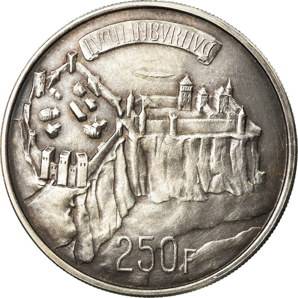 Coin, Luxembourg, Charlotte, 250 Francs, 1963, EF(40-45), Silver, KM:53.1