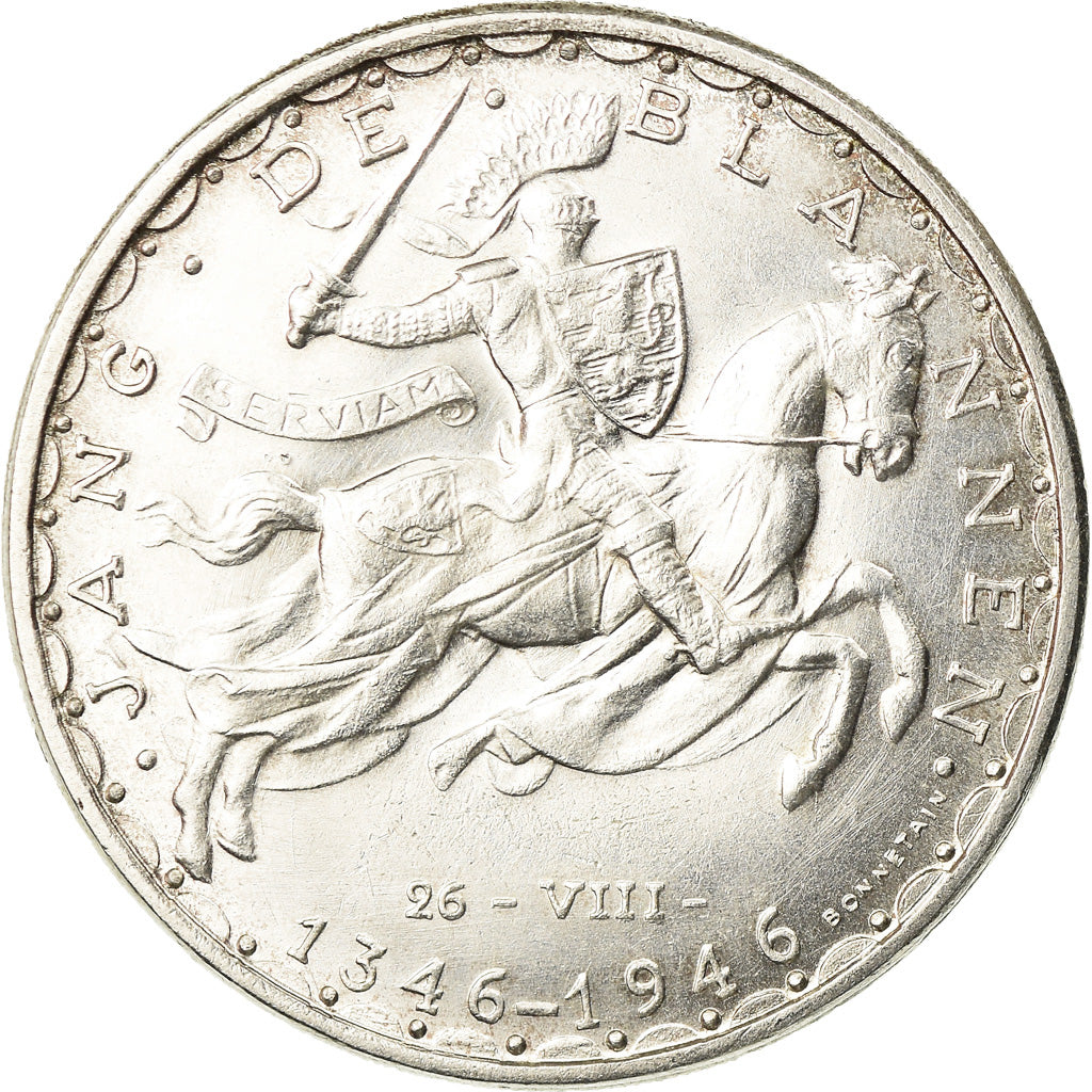 Munten, Luxemburg, Charlotte, 100 Francs, 1946, ZF+, Zilver, KM:49