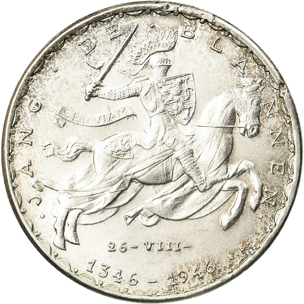 Coin, Luxembourg, Charlotte, 20 Francs, 1946, EF(40-45), Silver, KM:47