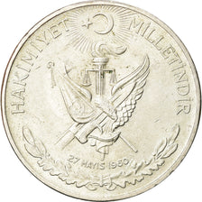 Coin, Turkey, 10 Lira, 1960, AU(50-53), Silver, KM:894