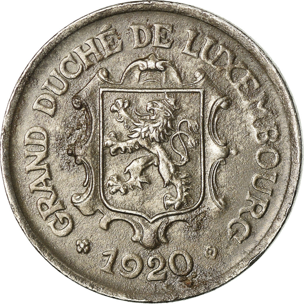 Coin, Luxembourg, Charlotte, 25 Centimes, 1920, VF(30-35), Iron, KM:32