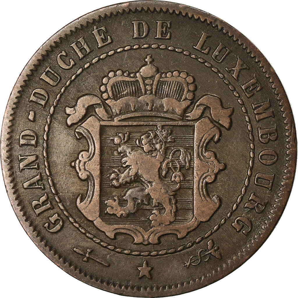 Coin, Luxembourg, William III, 2-1/2 Centimes, 1870, Utrecht, EF(40-45), Bronze