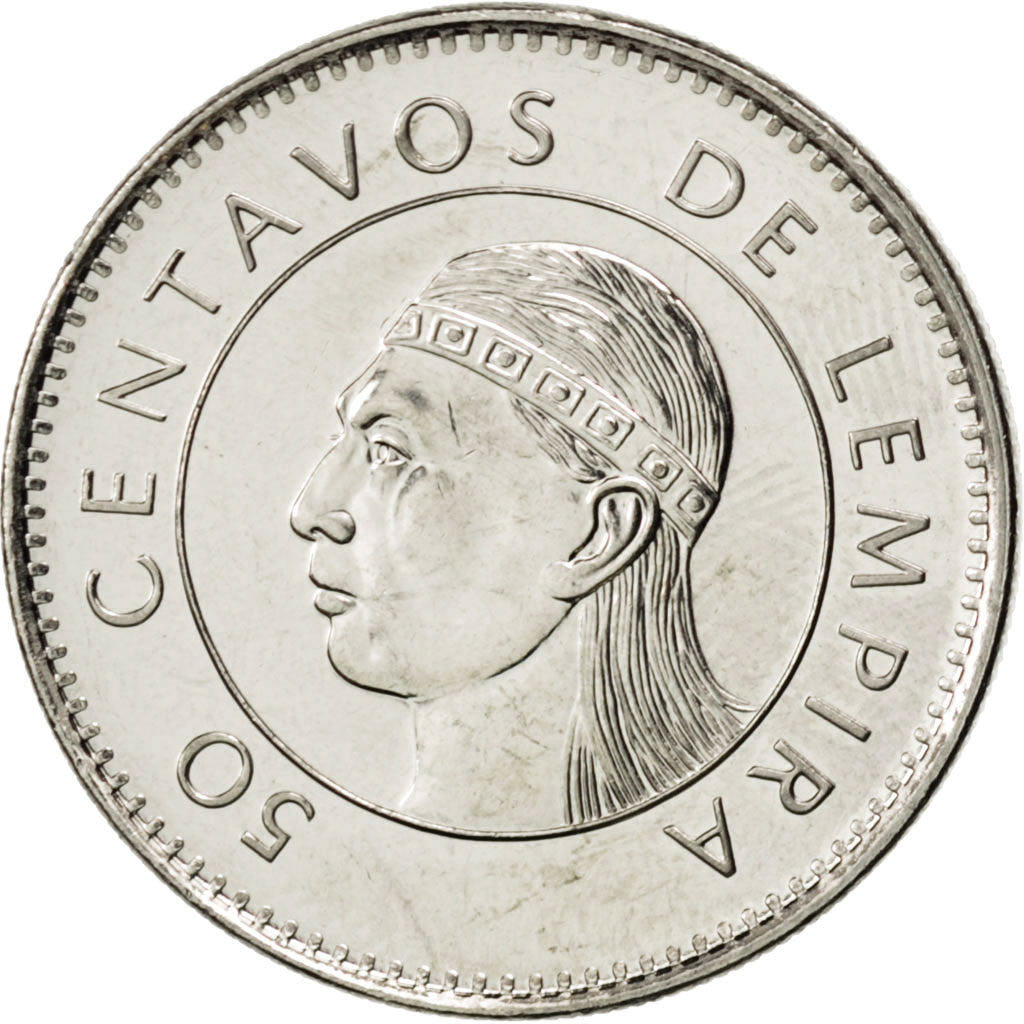 HONDURAS, 50 Centavos, 2005, KM #84a.2, MS(63), Nickel Plated Steel, 24, 4.94