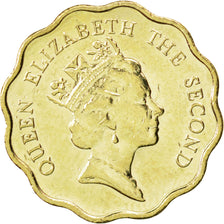 HONG KONG, 20 Cents, 1990, KM #59, MS(63), Nickel-Brass, 19, 2.57