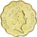 HONG KONG, 20 Cents, 1990, KM #59, MS(63), Nickel-Brass, 19, 2.57