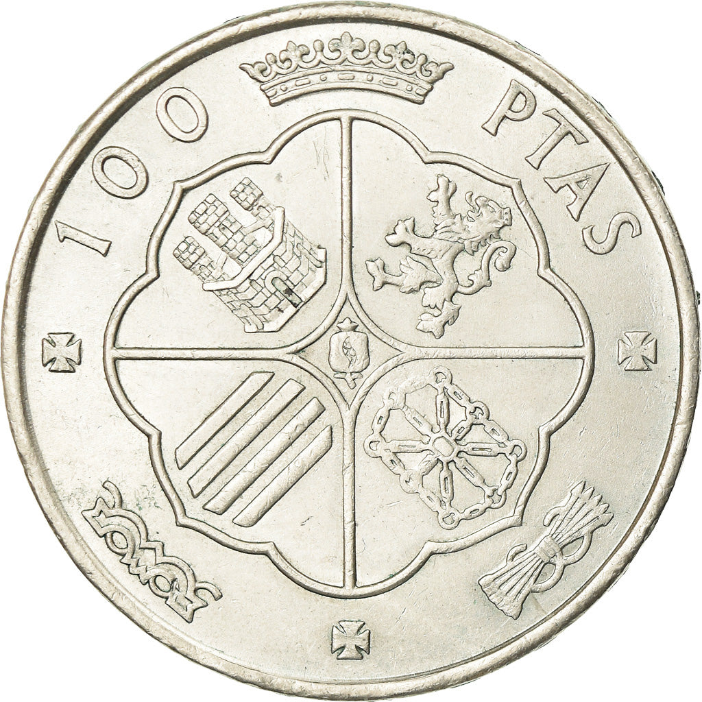 Coin, Spain, Caudillo and regent, 100 Pesetas, 1967, AU(55-58), Silver, KM:797
