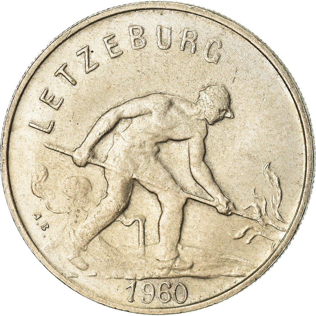 Monnaie, Luxembourg, Charlotte, Franc, 1960, TTB+, Copper-nickel, KM:46.2