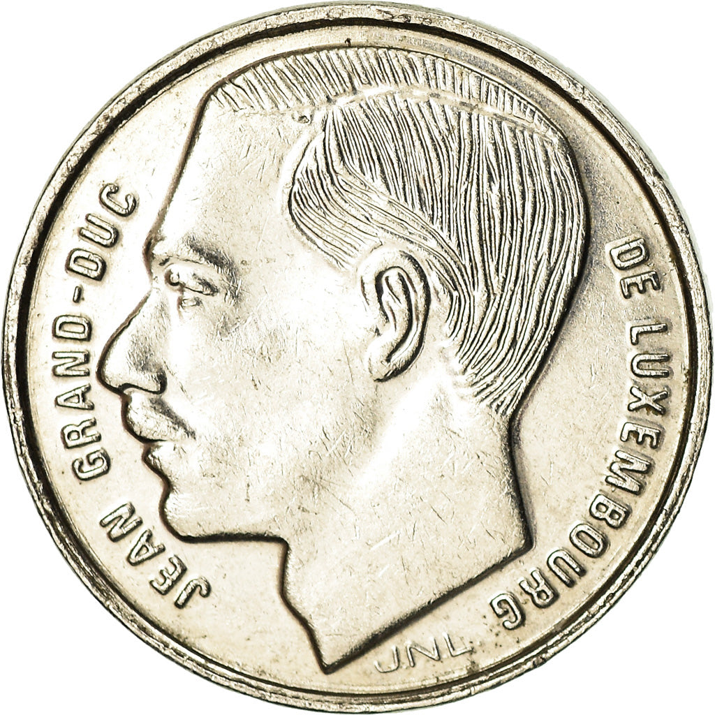 Moneta, Luksemburg, Jean, Franc, 1991, AU(55-58), Nickel platerowany stalą