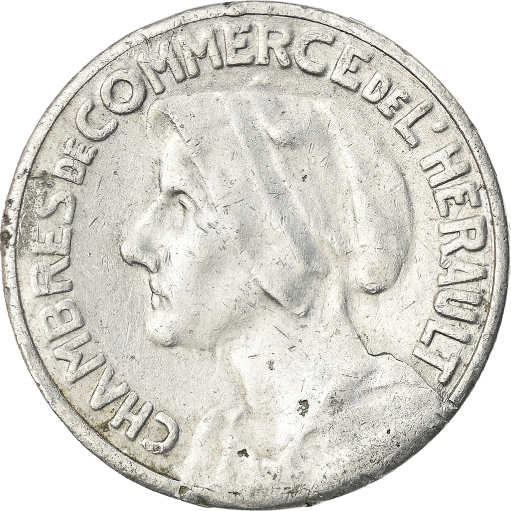 Coin, France, Chambres de Commerce de l'Hérault, 25 Centimes, 1920-1924