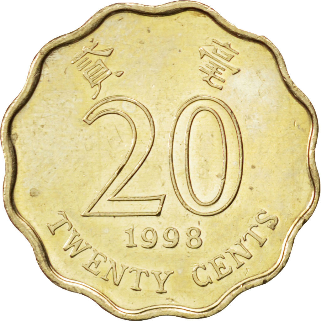 Monnaie, Hong Kong, Elizabeth II, 20 Cents, 1998, SPL, Nickel-brass, KM:67