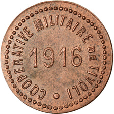 Moeda, França, Coopérative Militaire de Tivoli, Bourges, 10 Centimes, 1916