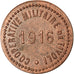 Moeda, França, Coopérative Militaire de Tivoli, Bourges, 10 Centimes, 1916