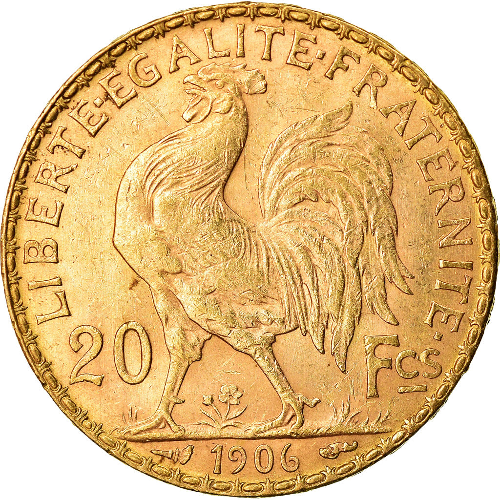 Munten, Frankrijk, Marianne, 20 Francs, 1906, Paris, PR, Goud, KM:847