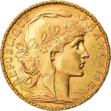 Moneda, Francia, Marianne, 20 Francs, 1906, Paris, EBC, Oro, KM:847