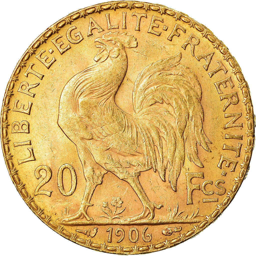 Moneda, Francia, Marianne, 20 Francs, 1906, Paris, EBC, Oro, KM:847