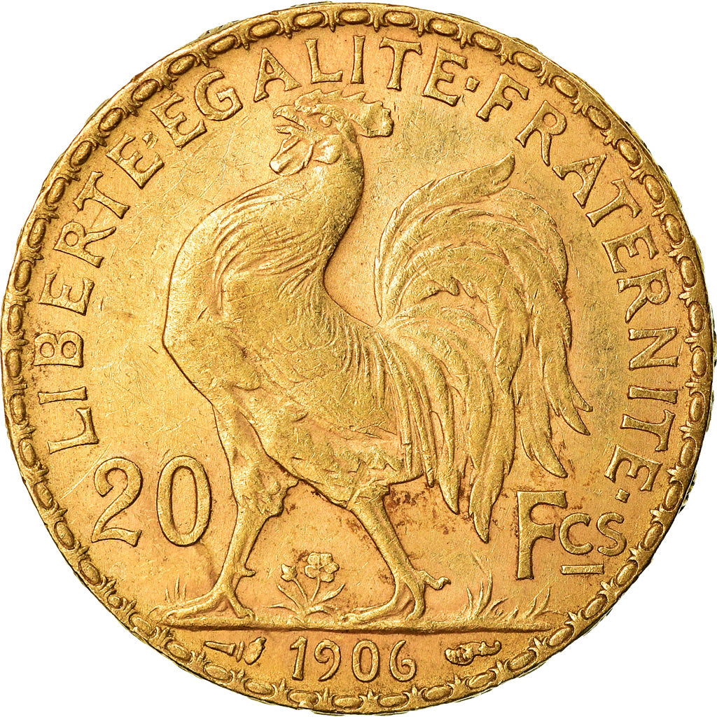 Coin, France, Marianne, 20 Francs, 1906, Paris, AU(55-58), Gold, KM:847