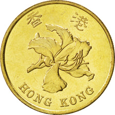 HONG KONG, 50 Cents, 1998, KM #68, MS(63), Brass Plated Steel, 22.5, 4.95