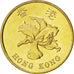 HONG KONG, 50 Cents, 1998, KM #68, MS(63), Brass Plated Steel, 22.5, 4.95