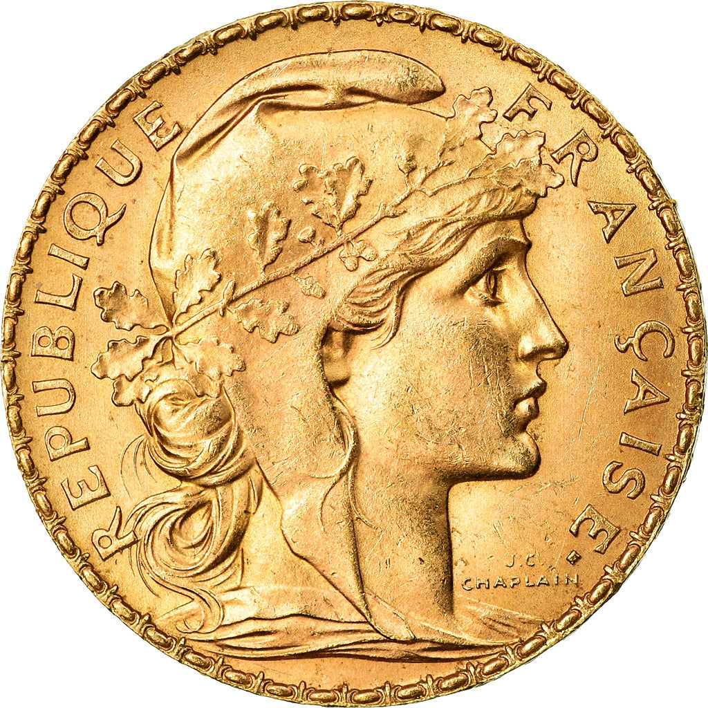 Münze, Frankreich, Marianne, 20 Francs, 1914, Paris, VZ, Gold, KM:857