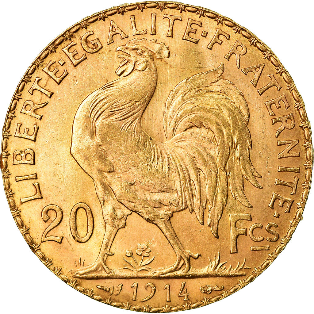 Münze, Frankreich, Marianne, 20 Francs, 1914, Paris, VZ, Gold, KM:857