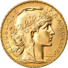 Coin, France, Marianne, 20 Francs, 1908, Paris, AU(55-58), Gold, KM:857