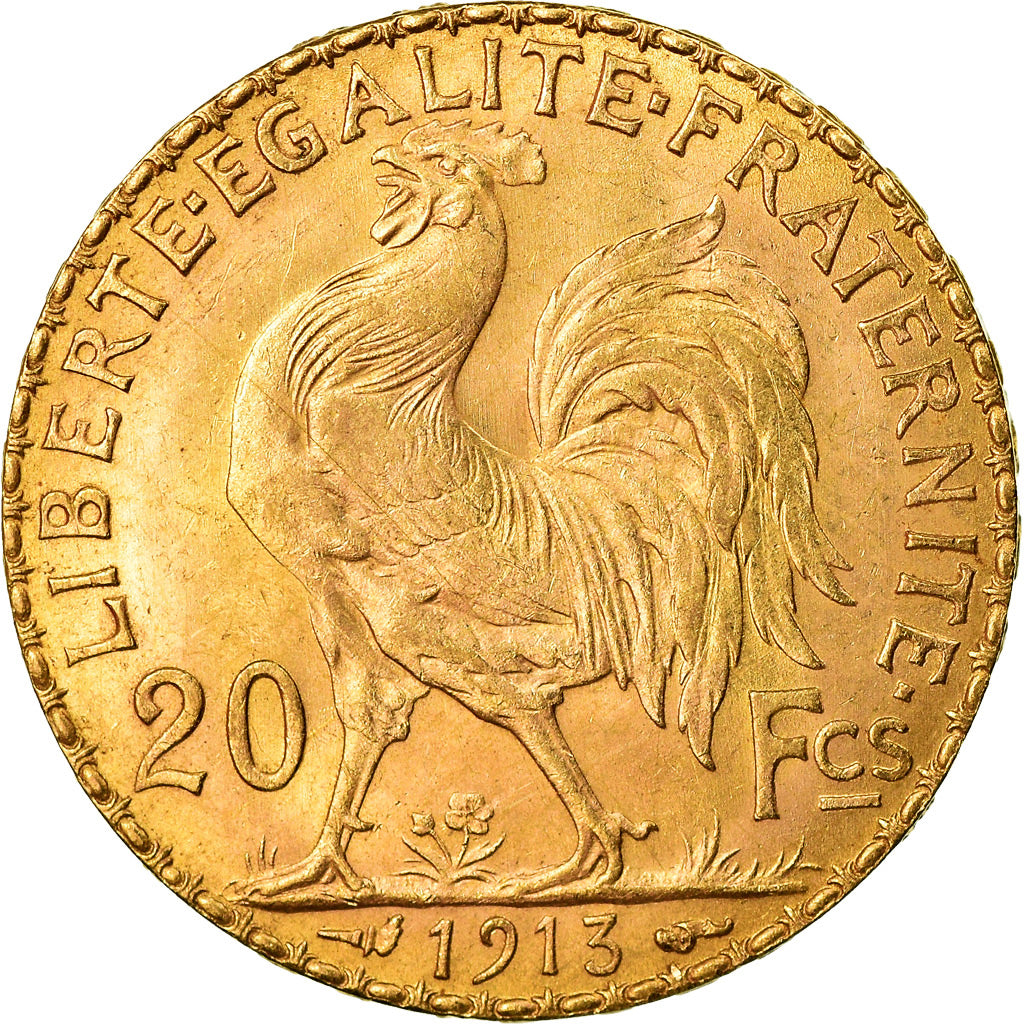 Moneta, Francia, Marianne, 20 Francs, 1913, Paris, SPL-, Oro, KM:857