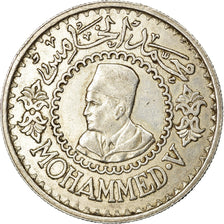 Coin, Morocco, Mohammed V, 500 Francs, 1956/AH1376, Paris, EF(40-45), Silver