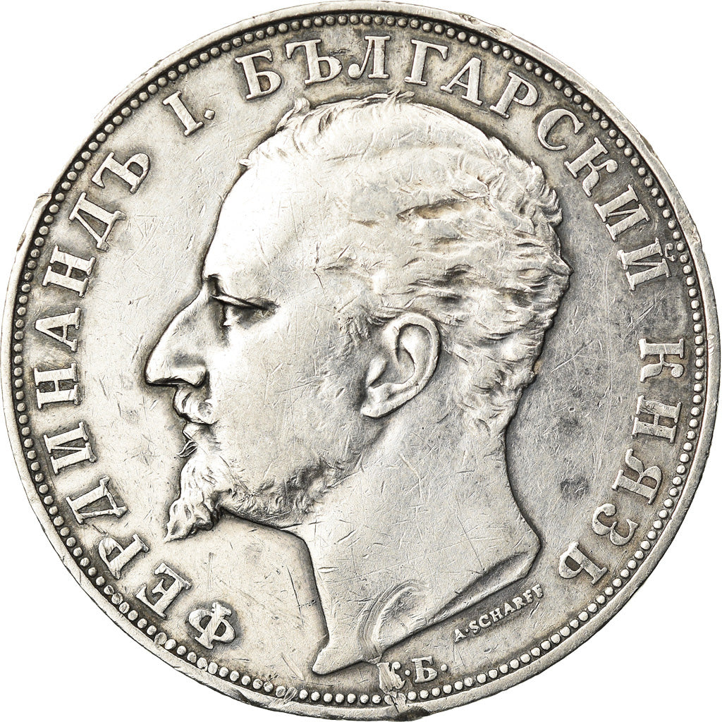 Coin, Bulgaria, Ferdinand I, 5 Leva, 1894, Kormoczbanya, Hungary, EF(40-45)