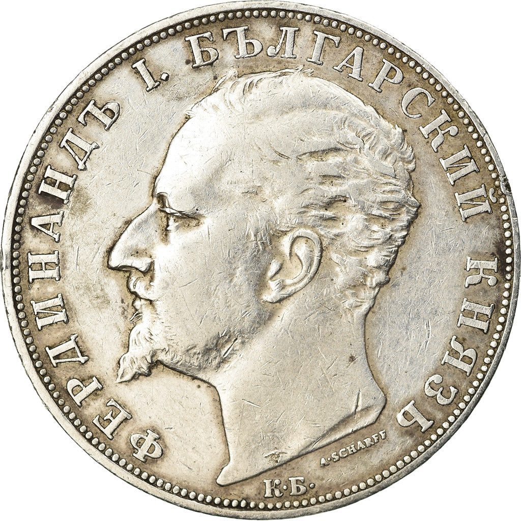 Coin, Bulgaria, Ferdinand I, 5 Leva, 1894, Kormoczbanya, Hungary, EF(40-45)