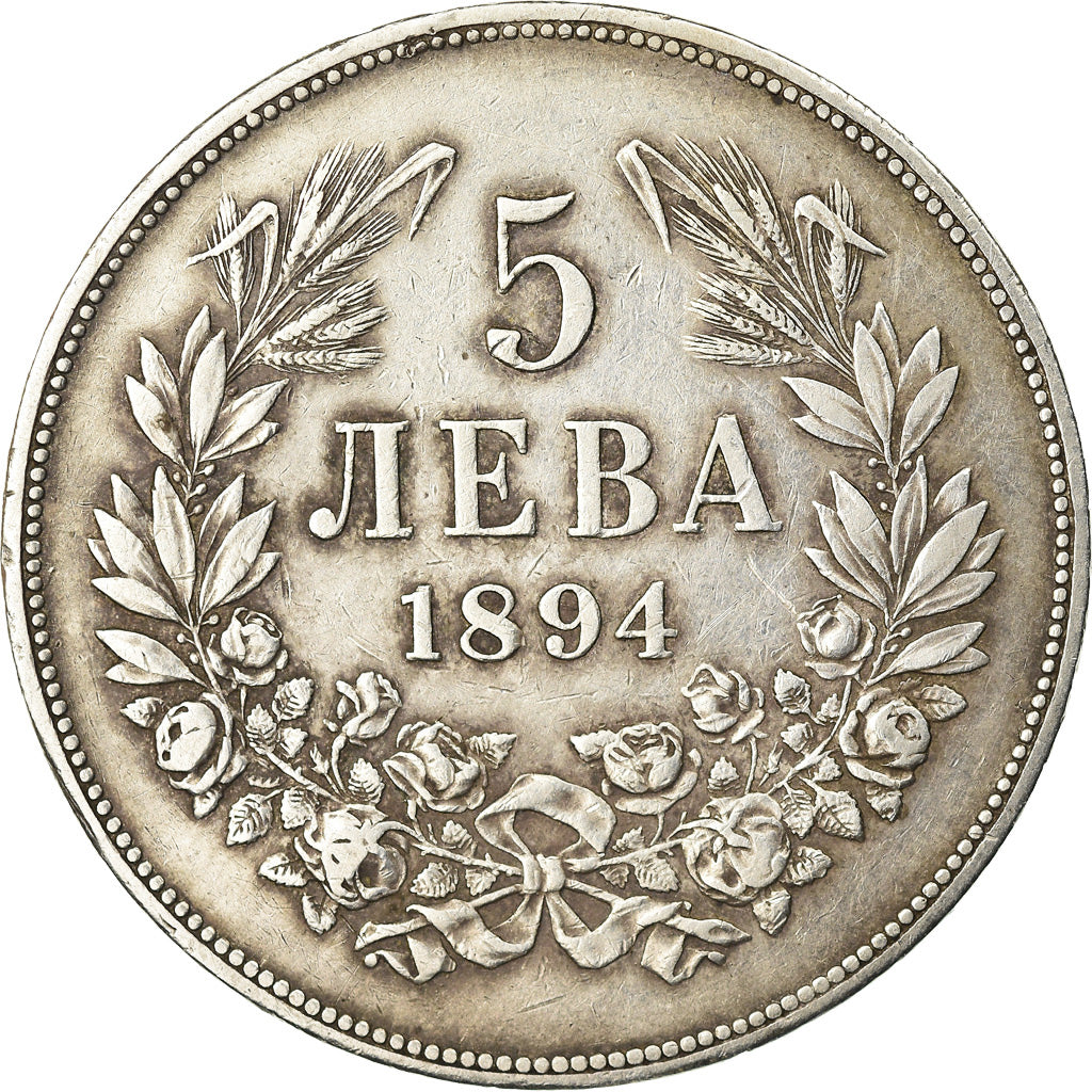 Coin, Bulgaria, Ferdinand I, 5 Leva, 1894, Kormoczbanya, Hungary, EF(40-45)
