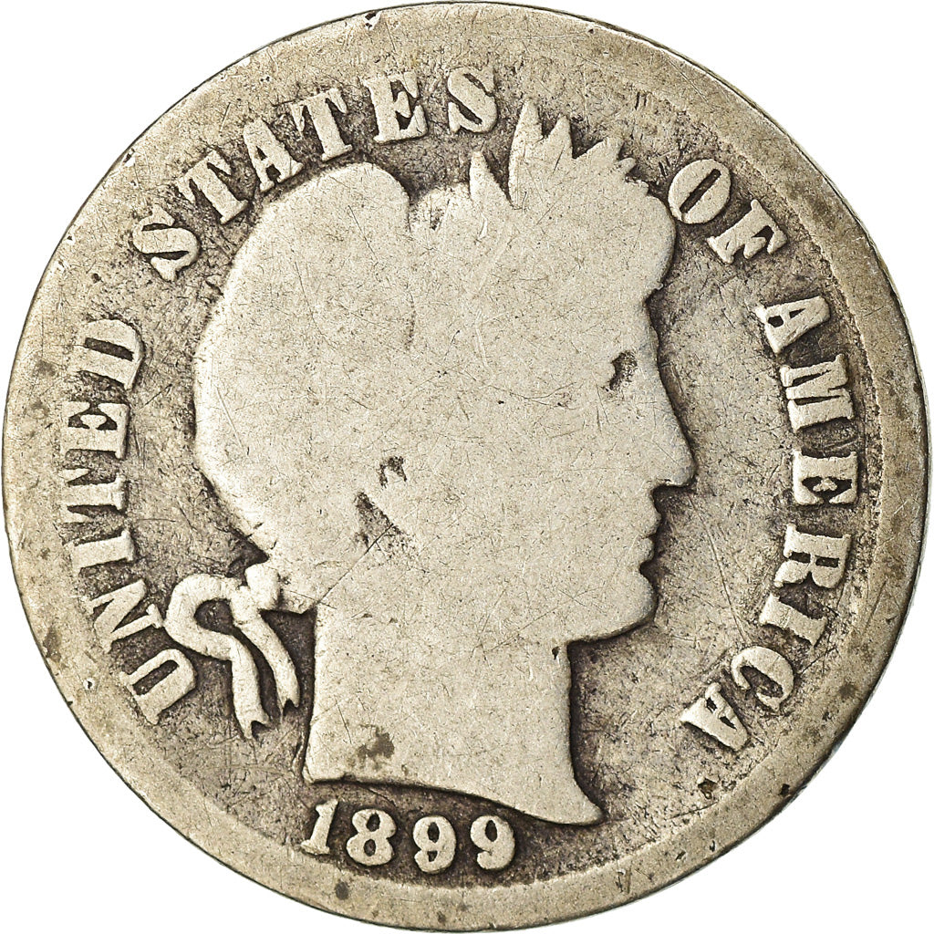Moeda, Estados Unidos da América, Barber Dime, 1899, Philadelphia, F(12-15)