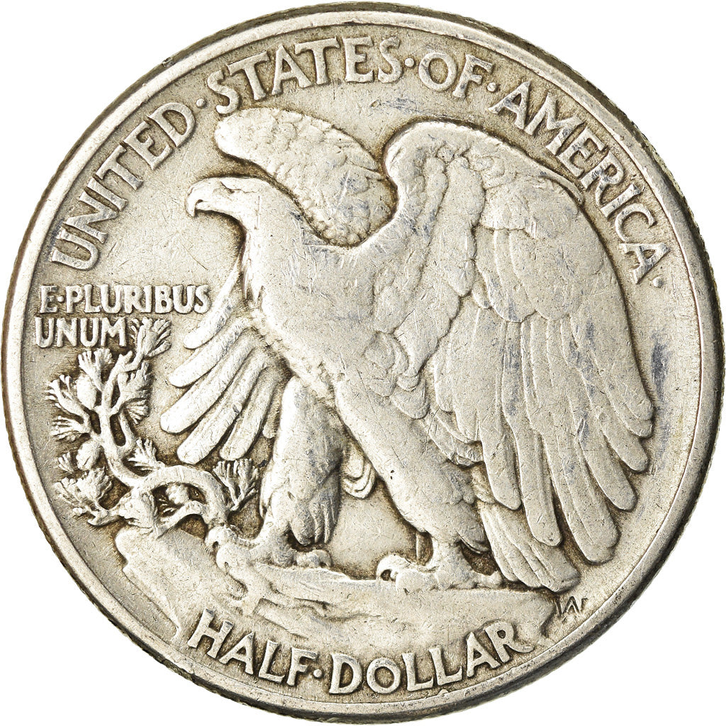 Monnaie, États-Unis, Walking Liberty Half Dollar, 1945, Philadelphie, TB+