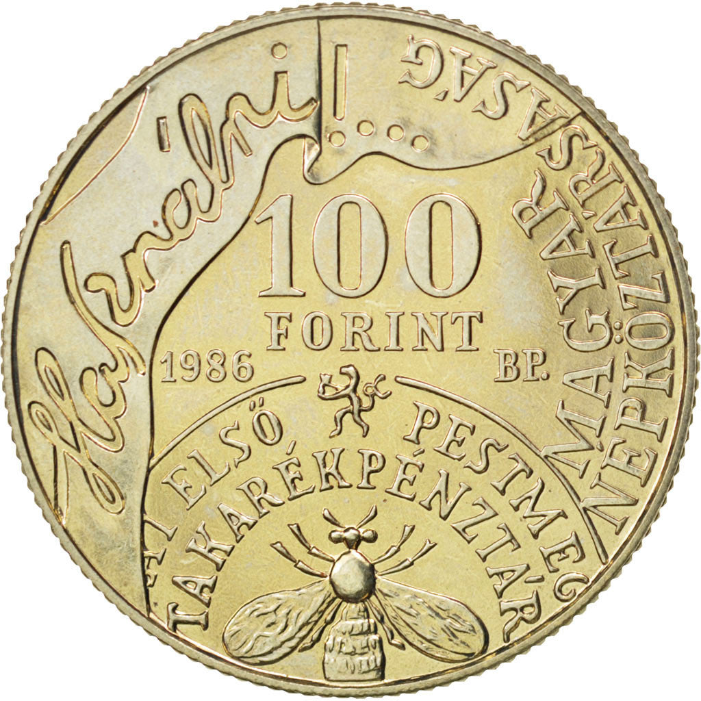 Hongrie, République, 100 Forint 1986, KM 655