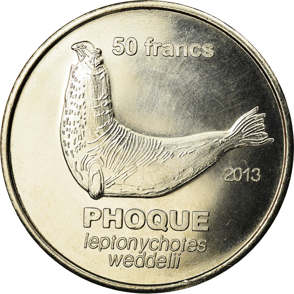 Coin, FRENCH COLONIES, 50 Francs, 2013, AU(55-58), Nickel