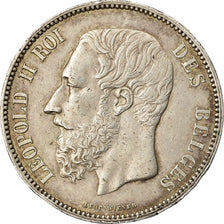 Coin, Belgium, Leopold II, 5 Francs, 5 Frank, 1868, EF(40-45), Silver, KM:24