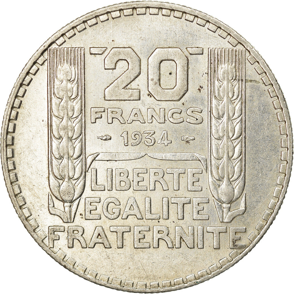 Coin, France, Turin, 20 Francs, 1934, Paris, AU(55-58), Silver, KM:879