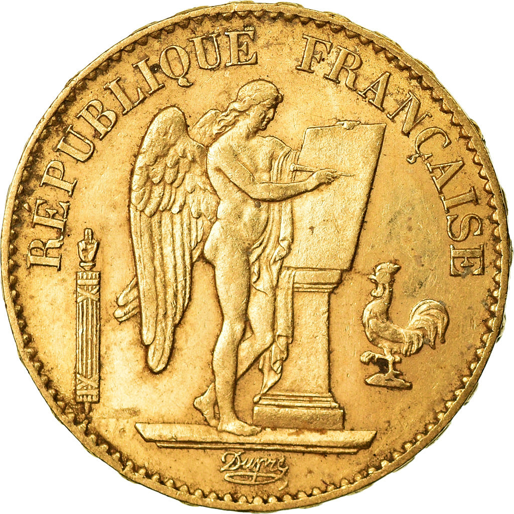 Coin, France, Génie, 20 Francs, 1886, Paris, AU(50-53), Gold, KM:825