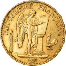 Coin, France, Génie, 20 Francs, 1886, Paris, AU(50-53), Gold, KM:825
