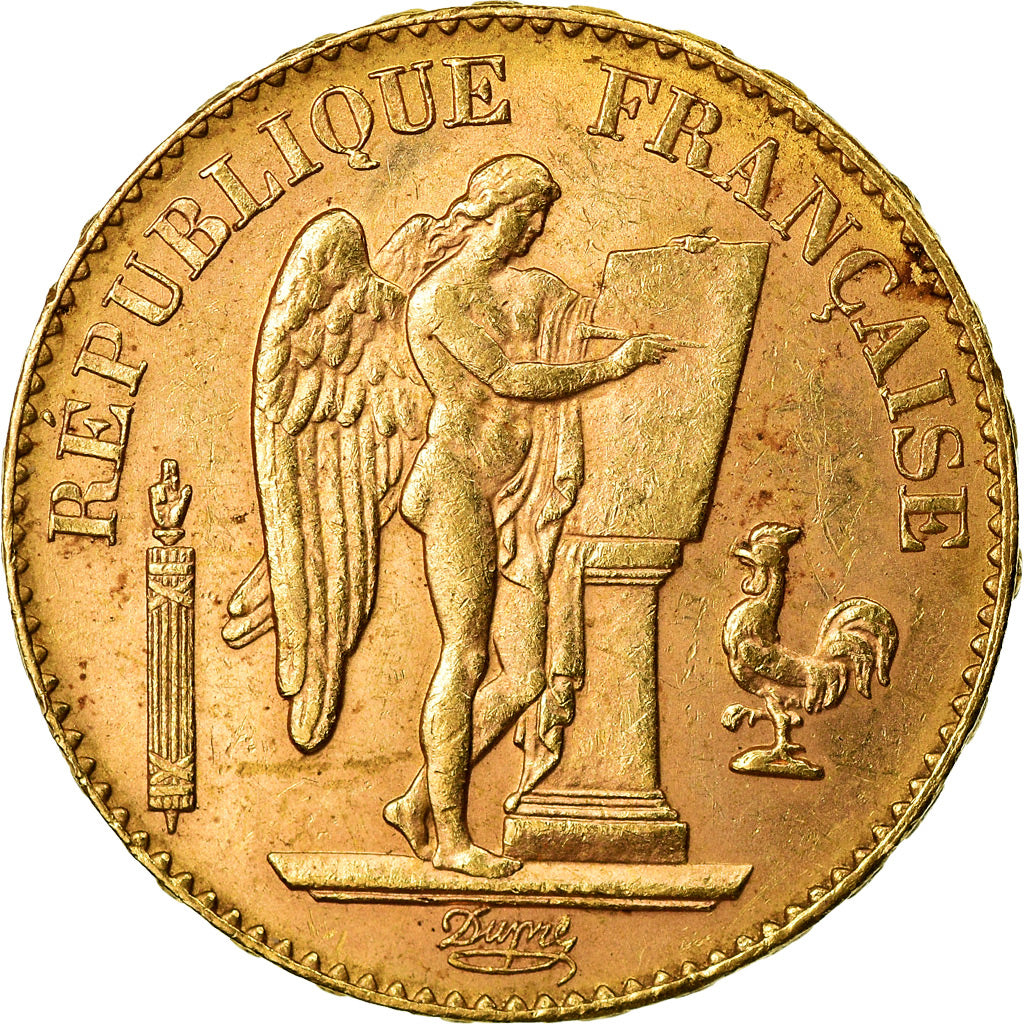 Moneda, Francia, Génie, 20 Francs, 1897, Paris, MBC+, Oro, KM:825, Gadoury:1063