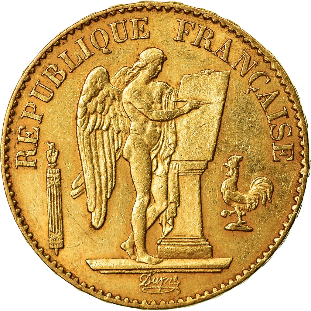 Münze, Frankreich, Génie, 20 Francs, 1878, Paris, SS+, Gold, KM:825