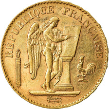 Moeda, França, Génie, 20 Francs, 1892, Paris, AU(50-53), Dourado, KM:825