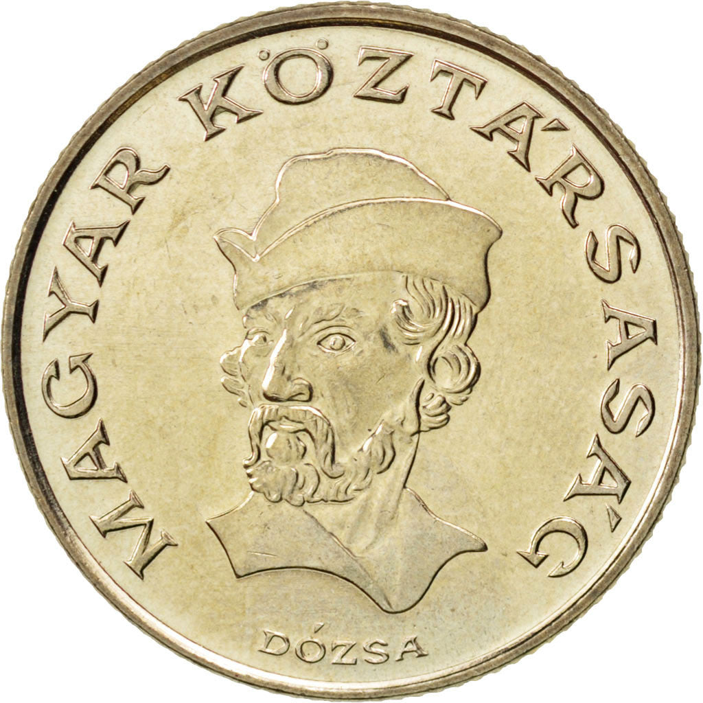 Coin, Hungary, 20 Forint, 1990, MS(63), Copper-nickel, KM:740