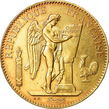 Moeda, França, Génie, 100 Francs, 1879, Paris, AU(50-53), Dourado, KM:832