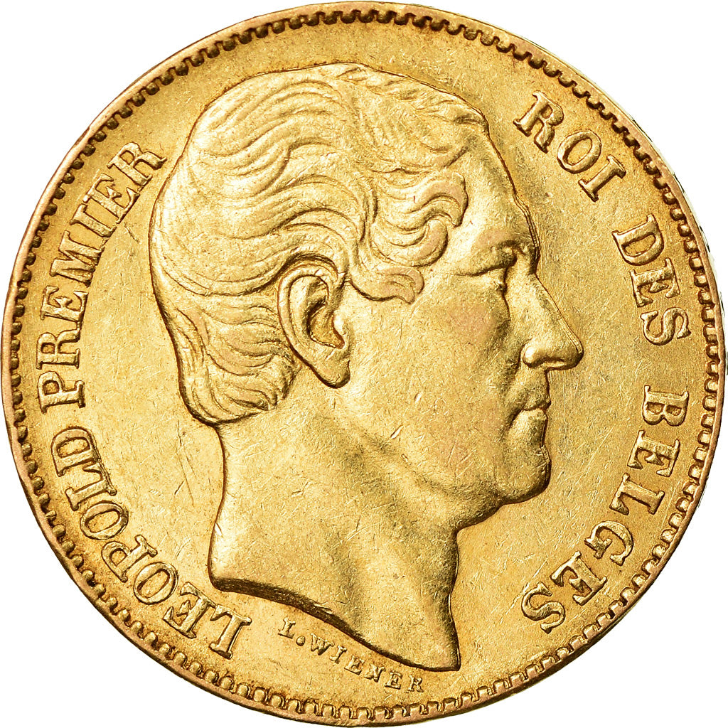 Coin, Belgium, Leopold I, 20 Francs, 20 Frank, 1865, AU(50-53), Gold, KM:23