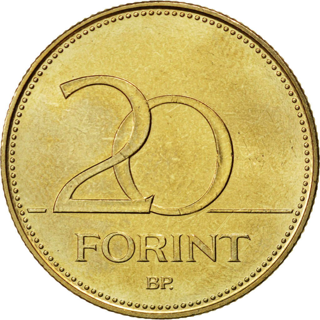 Coin, Hungary, 20 Forint, 2003, MS(63), Nickel-brass, KM:768