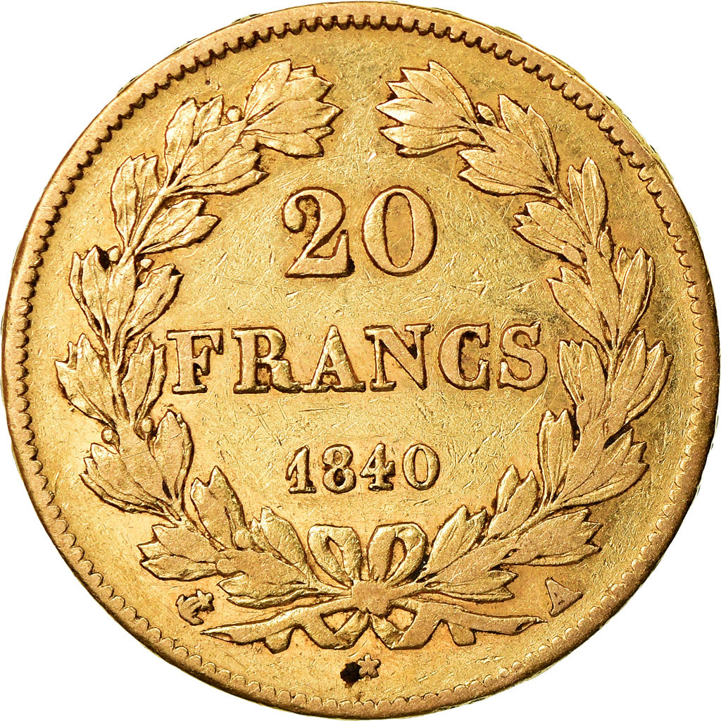 Münze, Frankreich, Louis-Philippe, 20 Francs, 1840, Paris, SS, Gold, KM:750.1