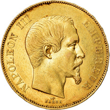 Moeda, França, Napoleon III, 50 Francs, 1855, Paris, AU(50-53)